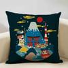 Japan Mount Fuji Ukiyo-e Retro Cushion Cover Sofa Pillowcase Home Decor Pillow Case 45x45cm Linen Home Textile Products