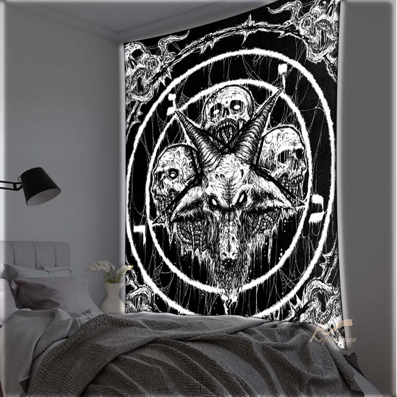 Череп Смерти Wall Art Спальня Гостиная Сатана Гобелен Череп Корабль Смерти Домашний Декор Подарки