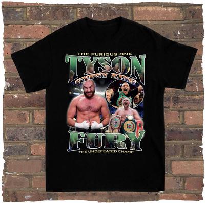 Графичная футболка Tyson Fury Подарок для фаната Хлопковая унисекс рубашка 8D953 Унисекс футболка