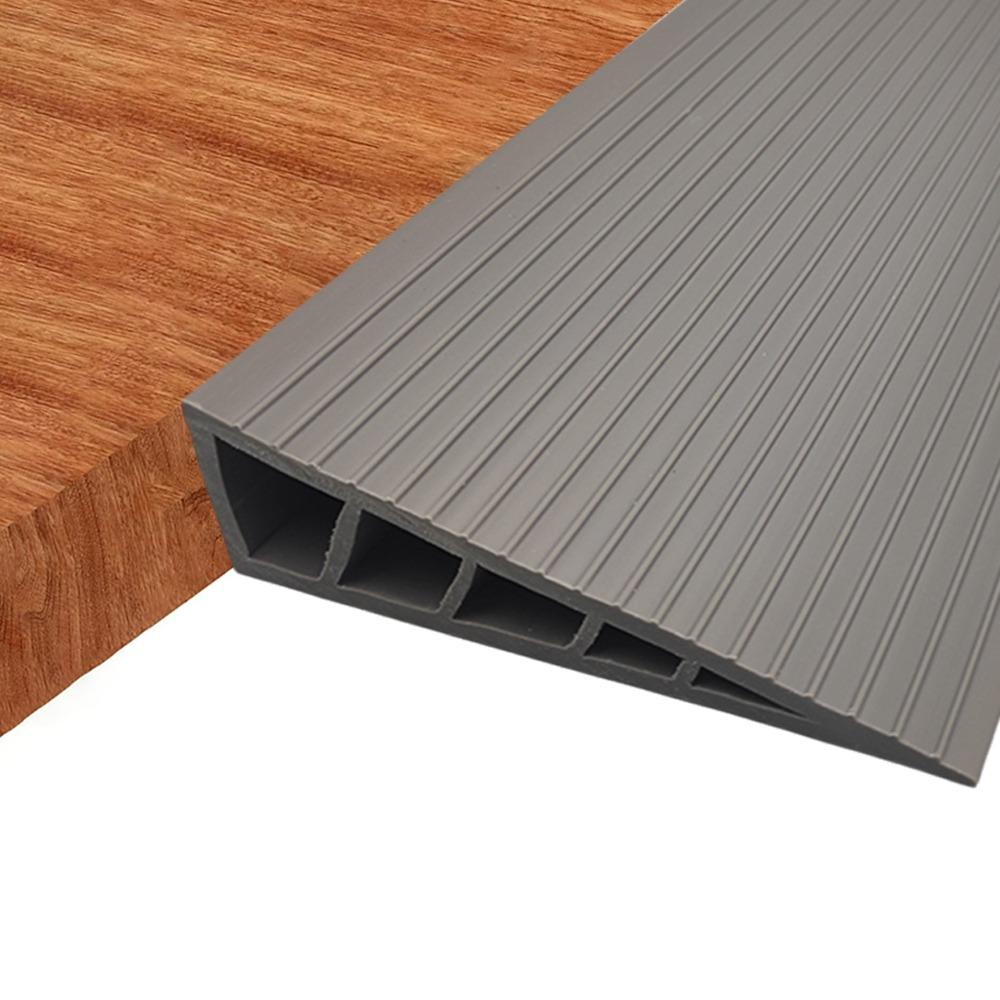 Пороговые пандусы для перехода с ковра на плитку 60 см Мягкие пандусы для инвалидных колясок Отрезаемые Водонепроницаемая напольная переходная планка Деревянный/плиточный пол