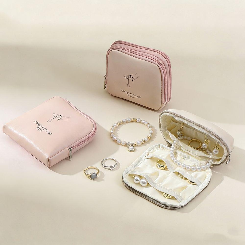 Single/Double Layers Zipper Jewelry Bag Mini Jewelry Pouch Jewelry Storage Bag Necklaces