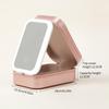 Wireless LED Makeup Organizer Box with Mirror Multi Layer Portable Cosmetic Storage Bag for Women for Bedroom Travel Daily Use