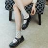 Women's Mesh Sheer Socks Heart Print Ruffle Ankle Socks Summer Ultra Thin Cool See Through Lace Socks