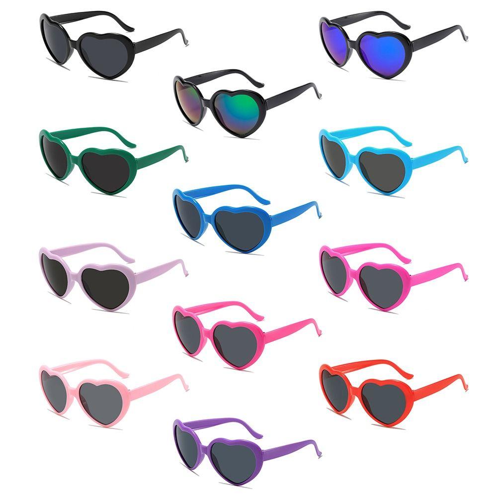 Cosplay Heart Sunglasses UV400 Protection Beach Shades Cute Party Glasses  for Women