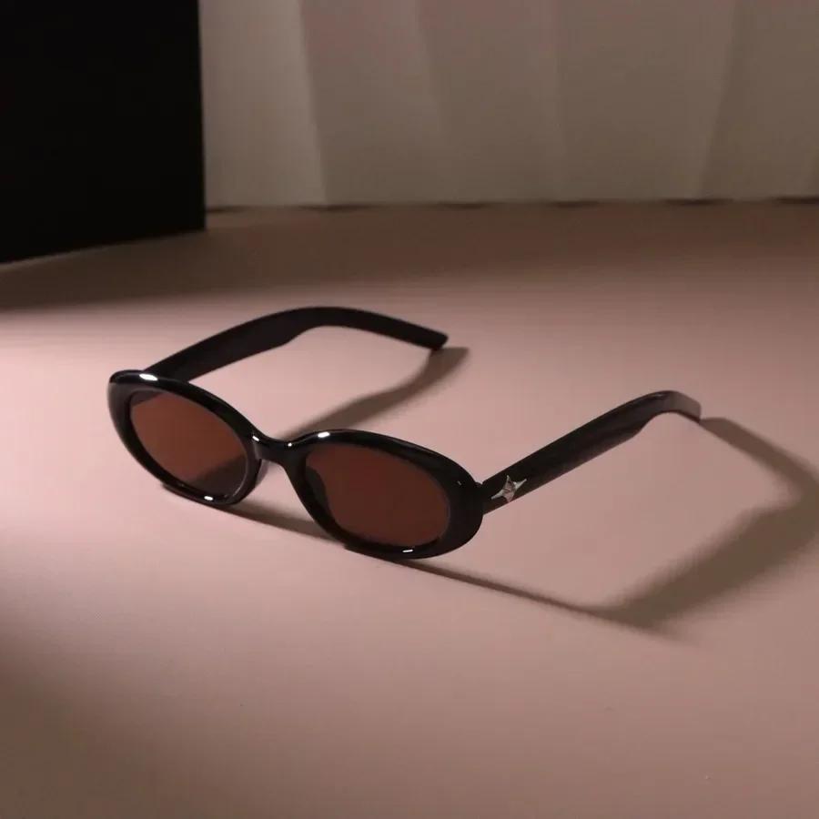 Повседневные овальные солнцезащитные очки с маленькой оправой для женщин и мужчин, солнцезащитные очки, женские зеркальные цветные, дизайнерский бренд, модные роскошные очки