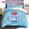 The Bulls rugby Pattern Bedding,Quilt Set Quilt Cover Pillowcase Home Birthday Gift (1*duvet cover+2*pillowcase,without core)