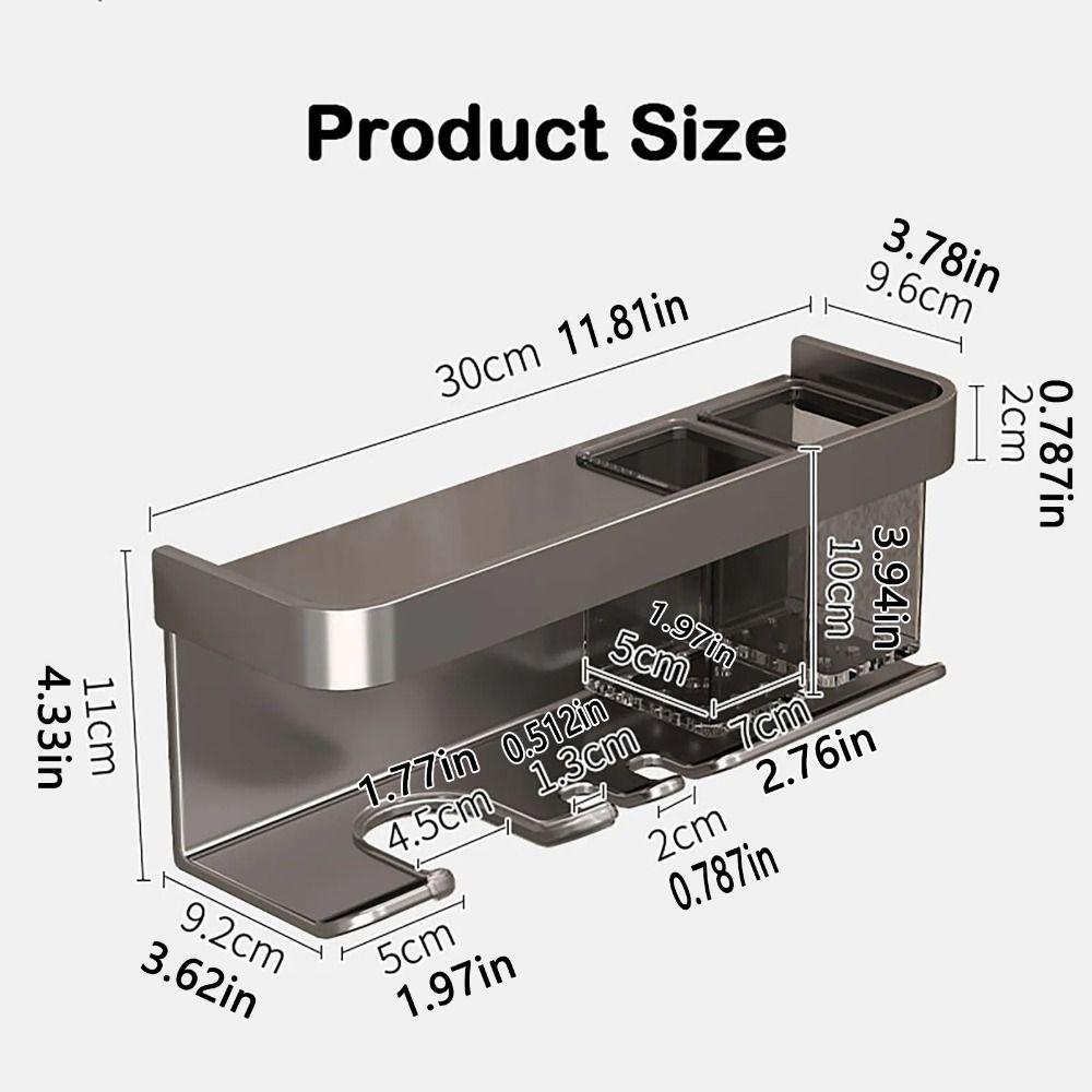 Органайзер для хранения косметики без сверления, настенная полка для душа, держатель для фена для спальни