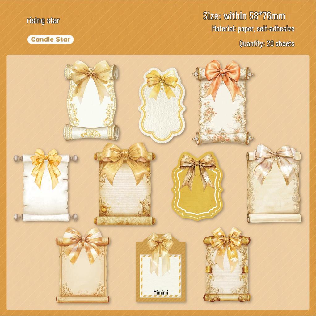 РетроИстория Рукописные Фестивальные Наклейки - Креативный Подарок и Декор для Аккаунта (20 листов для заметок)