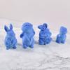 Ins Easter Rabbit Candle Mold Diy Aromath Gypsum Sit Up and Look Sitting Rabbit with Drooping Ear Silicone Mold