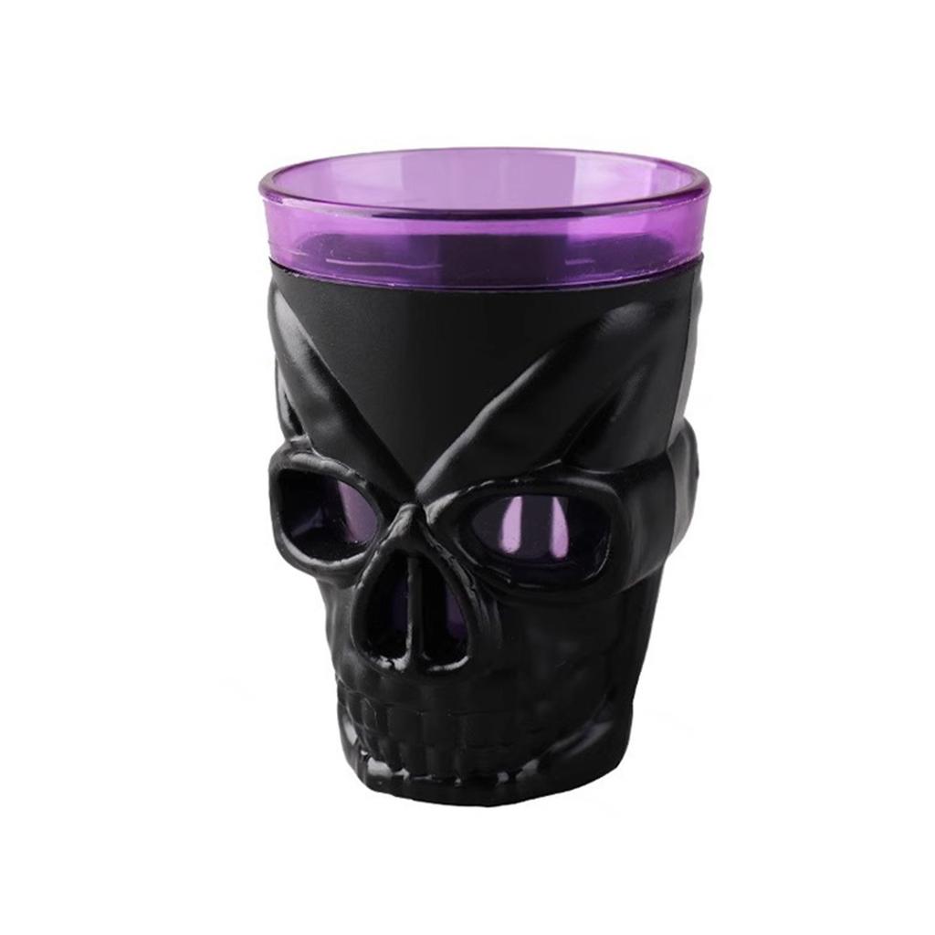 Luminous LED Skull Head Wine Cup Glow In the Dark Wine Glass for Spooky Celebrations