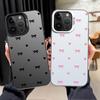 INS Корейский Милый Чехол-Сердечко с Бантом для iPhone 17 Pro Max 13 12 Pro 14 Plus 15 16 Air 11 Чехол для Телефона