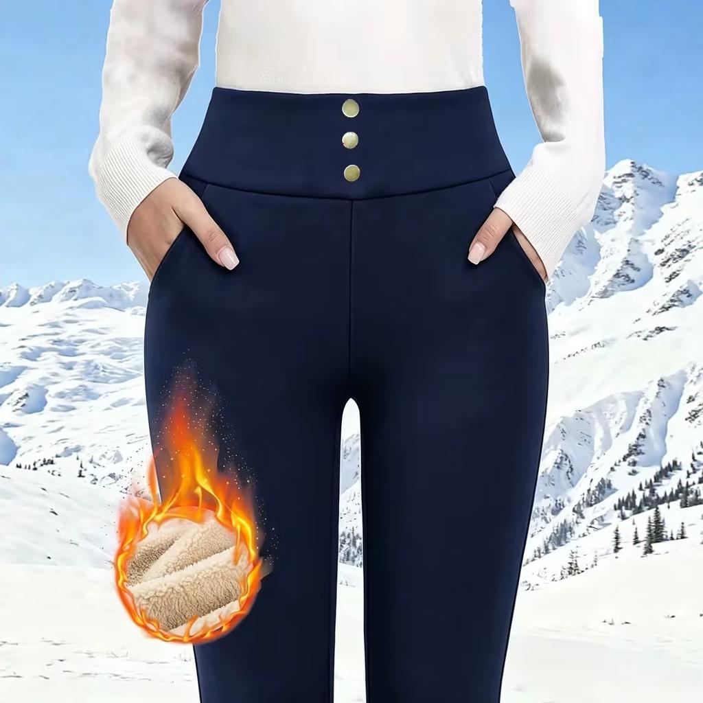 Women High Waist Stretch Leggings, Ladies Solid Slim Casual Pants, Elastic Waist Daily Wear Leggings