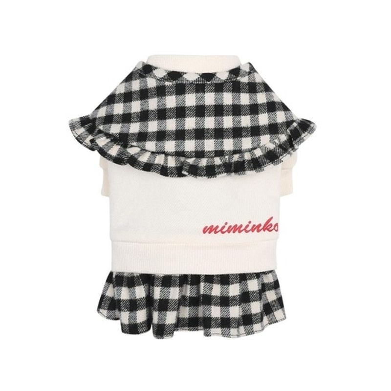 MIMINKO Check Cape Dress SET [DW4AO1230]