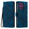 For Motorola Moto G56 5G Case Imprinted Totem Skin Feel Wallet Leather Phone Cover with Hand Strap