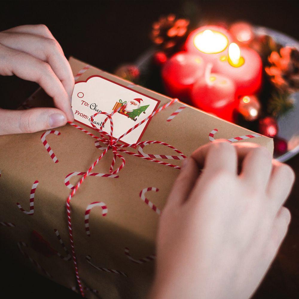 Biscuit Package Cookie Candy Tag Package Label Merry Christmas Xmas Ornament Gift Paper Sticker