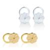 10pcs Comfortable Earring Backs Stylish Earring Backs with Pigs Nose/Flower Shape Unique Lifters for Heavy Earrings