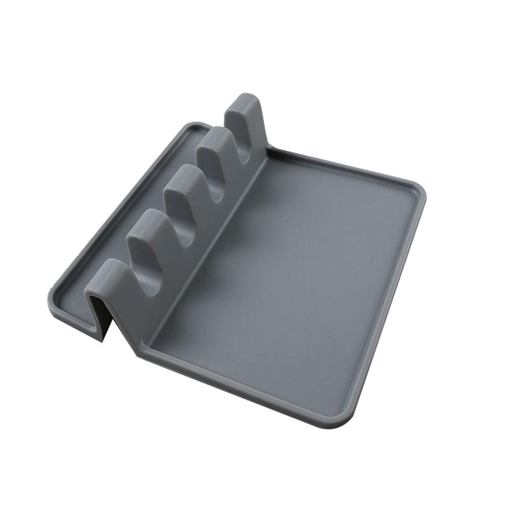 Silicone Spoon Holder Kitchen Utensil Rest Ladle Mat Heat