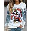 Christmas Women's Pullover Sweatshirt Hoodies Graphic Snowman Fashion Casual Long Sleeve Crew Neck Round Neck Regular Tops Street Dailywear