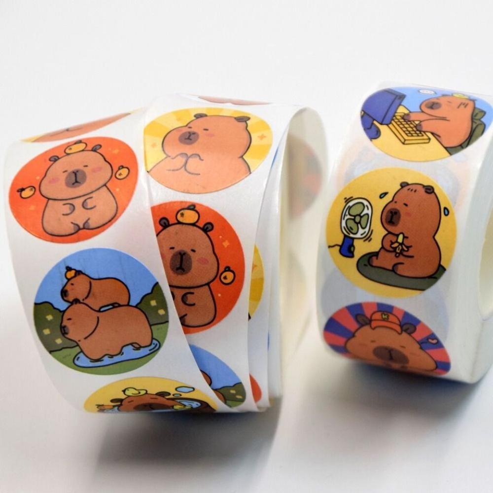 Украшение для ручного аккаунта Наклейка на багаж Мультяшный скотч Милая наклейка с капибарой