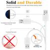 Кабель USB B для быстрой зарядки USB 2.0 480 Мбит/с 10 футов Толстый шнур Высокая скорость быстрой зарядки Провод для передачи данных для смартфонов Цифровых устройств Семья