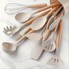 12pcs, Silicone Utensil Set with Wooden Handle, Non-Stick Kitchen Tools Set, Kitchen Accessories