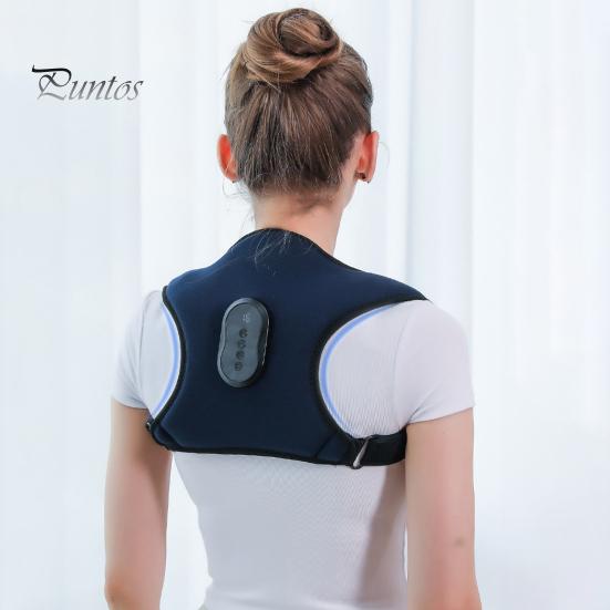Корректор осанки Электрический горячий компресс вибрационный массажер Регулируемый для мужчин, женщин, подростков, плеч, спины, облегчение боли, коррекция горба