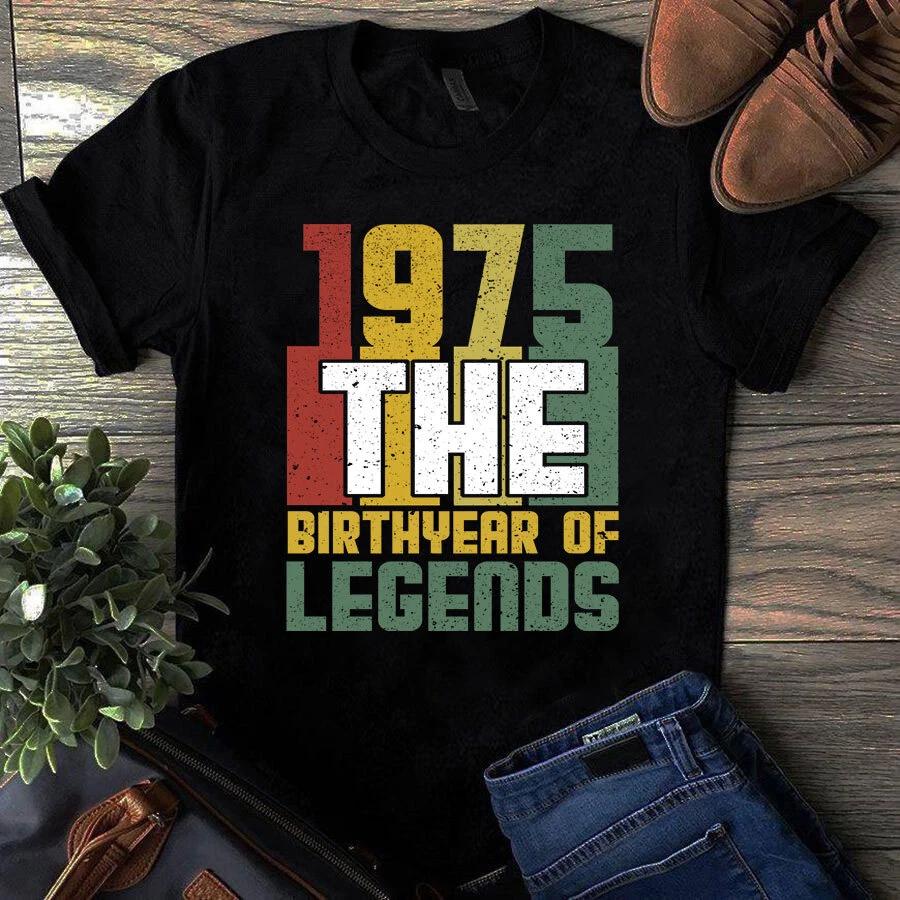 1975 The Birthyear of Legends Vintage Men's and Women's T-shirts