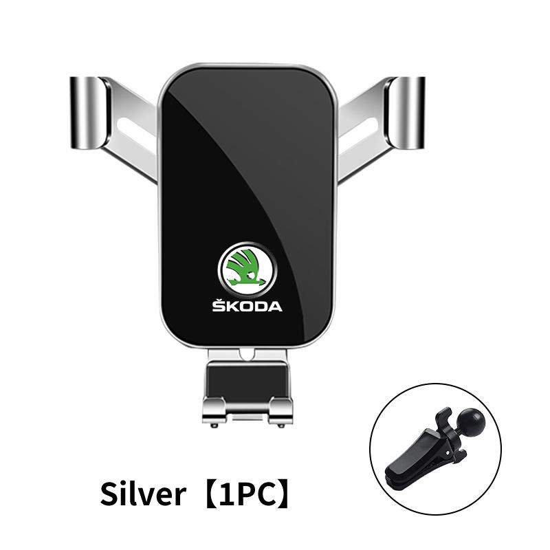 rjhwp8 For Skoda Air Outlet Gravity Phone Holder Car GPS Navigation Clamp Accessories Fabia Kamiq Superb Scala Enyaq-iV MK3 VisionS
