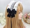 Очаровательное украшение для волос в стиле Лолиты с лентой, аксессуар для волос, кружевная оборка, повязка на голову для косплея, кукла Мо, чайная вечеринка, прическа для горничной, лолита, стильная готическая лолита, милая