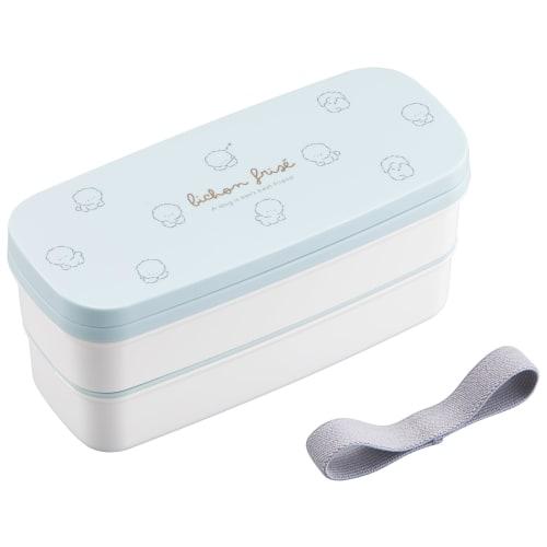 OSK (OSK) Two-Tier Nesting Lunch Box, 640ml, Mofreenu MLN, 16.5cm, Includes Chopsticks, Divider, Lunch Belt, Dishwasher and Microwave Safe, Made in Ja