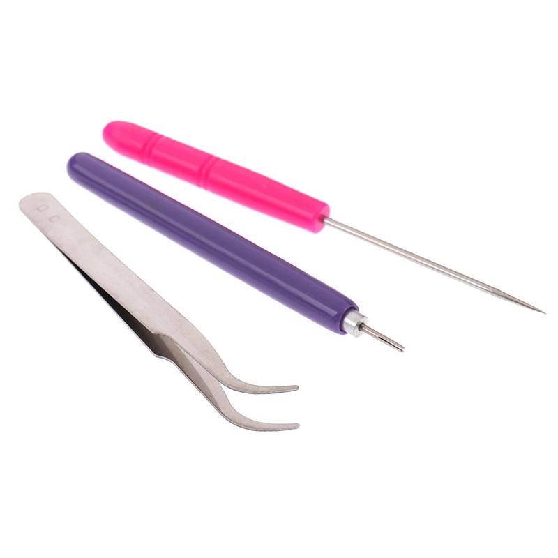 3Pcs Tweezer Needles Slotted Pen Tool Kit Quilling Paper Diy Set Paper Tool