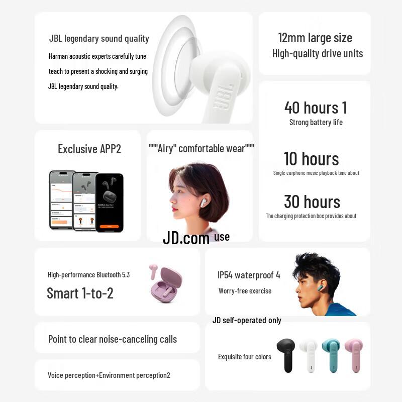 JBL WAVE FLEX 2 Полностью беспроводные полувкладыши