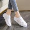 Fashion 2024 Women's Sneakers Fashion Butterfly Embroidered White Flat Shoes Outdoor Lace-Up Casual Vulcanized Shoes Zapatos De Mujer