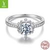 One-Carat Mozzarella Diamond D-Color Ring For Women'S Niche High-End Light Luxury S925 Sterling Silver Super Flash Luxury Wedding Ring