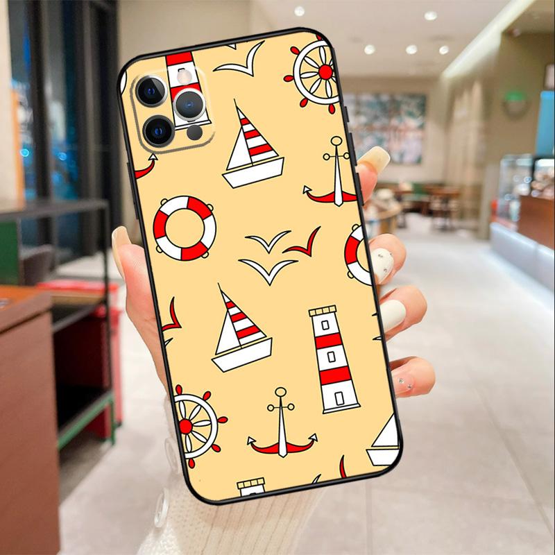 Морская модель Чайки Чехол для телефона Для iPhone 17 Air 16 14 13 11 15 Pro Max mini 15 16 Plus 16e Защитная крышка
