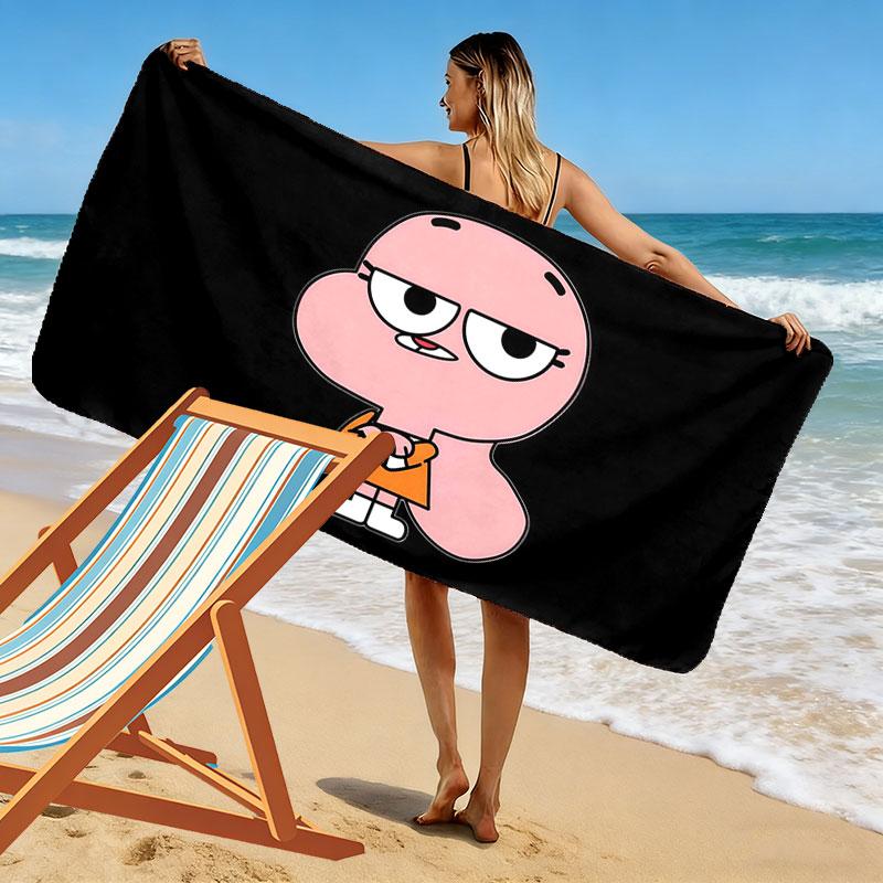 Anais Watterson Print Beach Towel, Large Soft Quick Dry Towel for Beach Camping Swimming