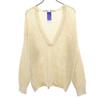 CITEN Long Sleeve Mesh Loose V-neck Knit F Ivory Women Used