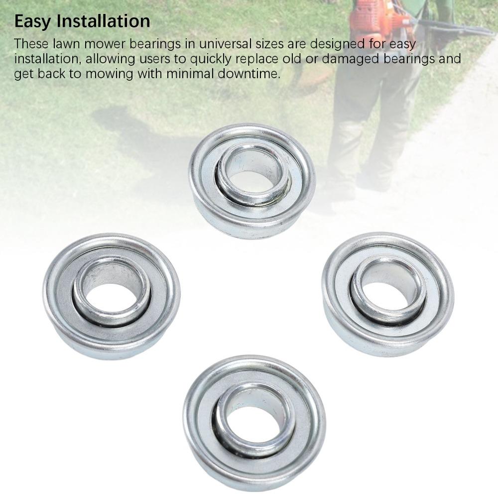 4PCS Heavy Duty Mower Shaft Bearings Silver Ball Bearing Replacement Wheel Drive Mower Bearings