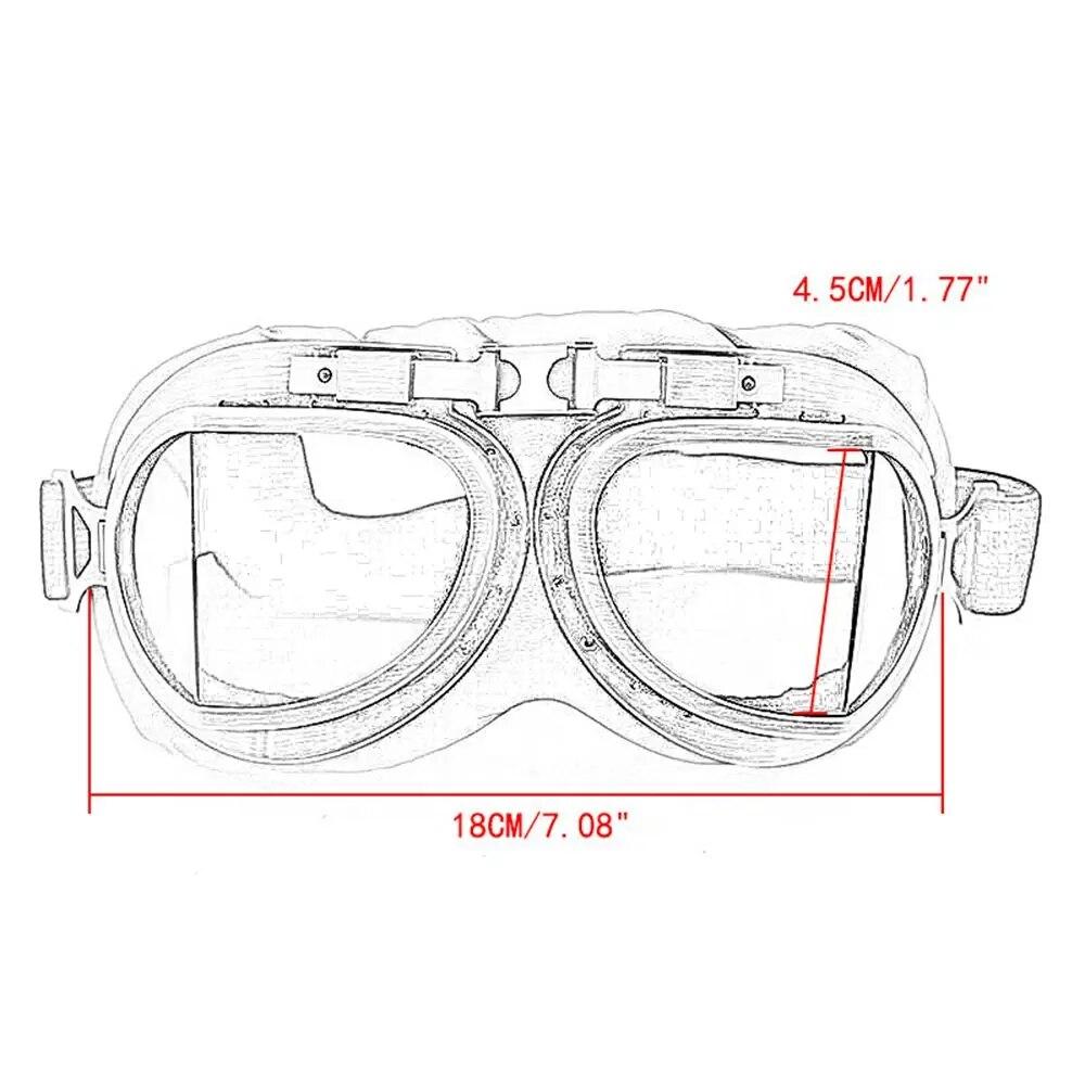 Ретро винтажные пилотные очки защитное снаряжение для мотоцикла, крейсера, кафе, скутера