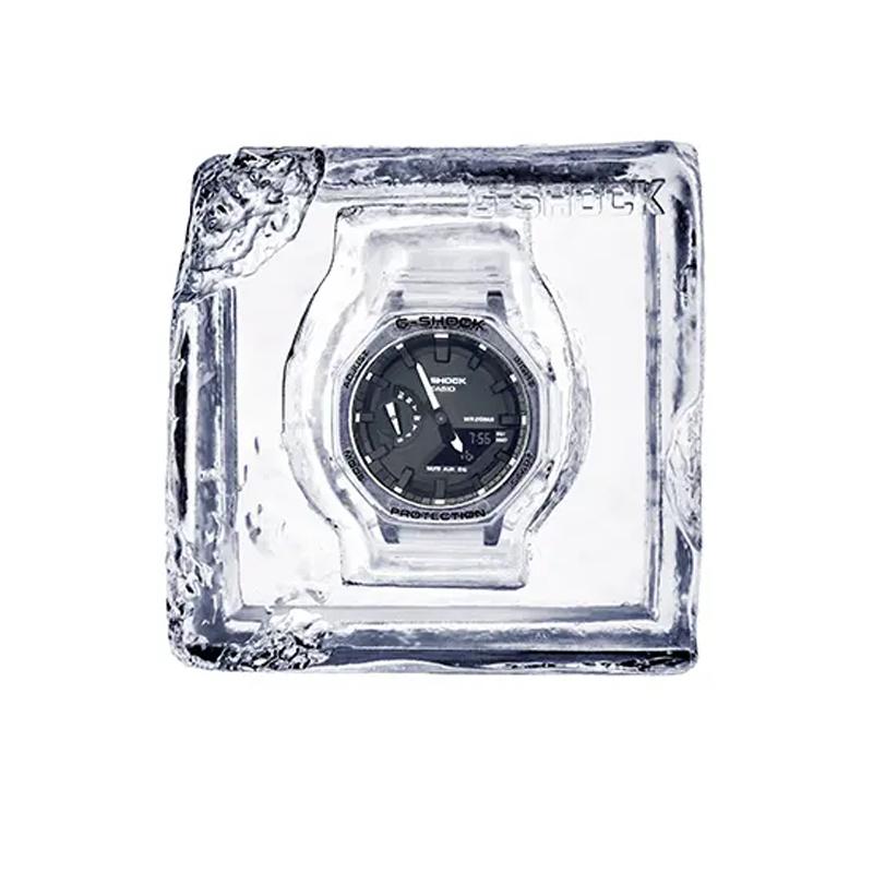 CASIO Men Liquid Crystal/Analog Dual Display Series Black Watch GA-2100SKE-7A GA-2100SKE-7A