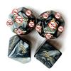 Black Pearl Textured Dice English Carved Adult Toys
