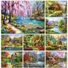 DIY Diamond Painting Beautiful House Cross Stitch Kit Mosaic Art Diamond Painting Full Circle Diamond Home Decoration