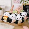 Jewelry Chinese Panda Keychain PP Cotton Stuffed Animal Pendant  Car Key Accessories