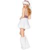 White Dress Santa Hat Women's Fancy-Dress Foot Cover Costume for Adult Halloween, Birthday, Christmas