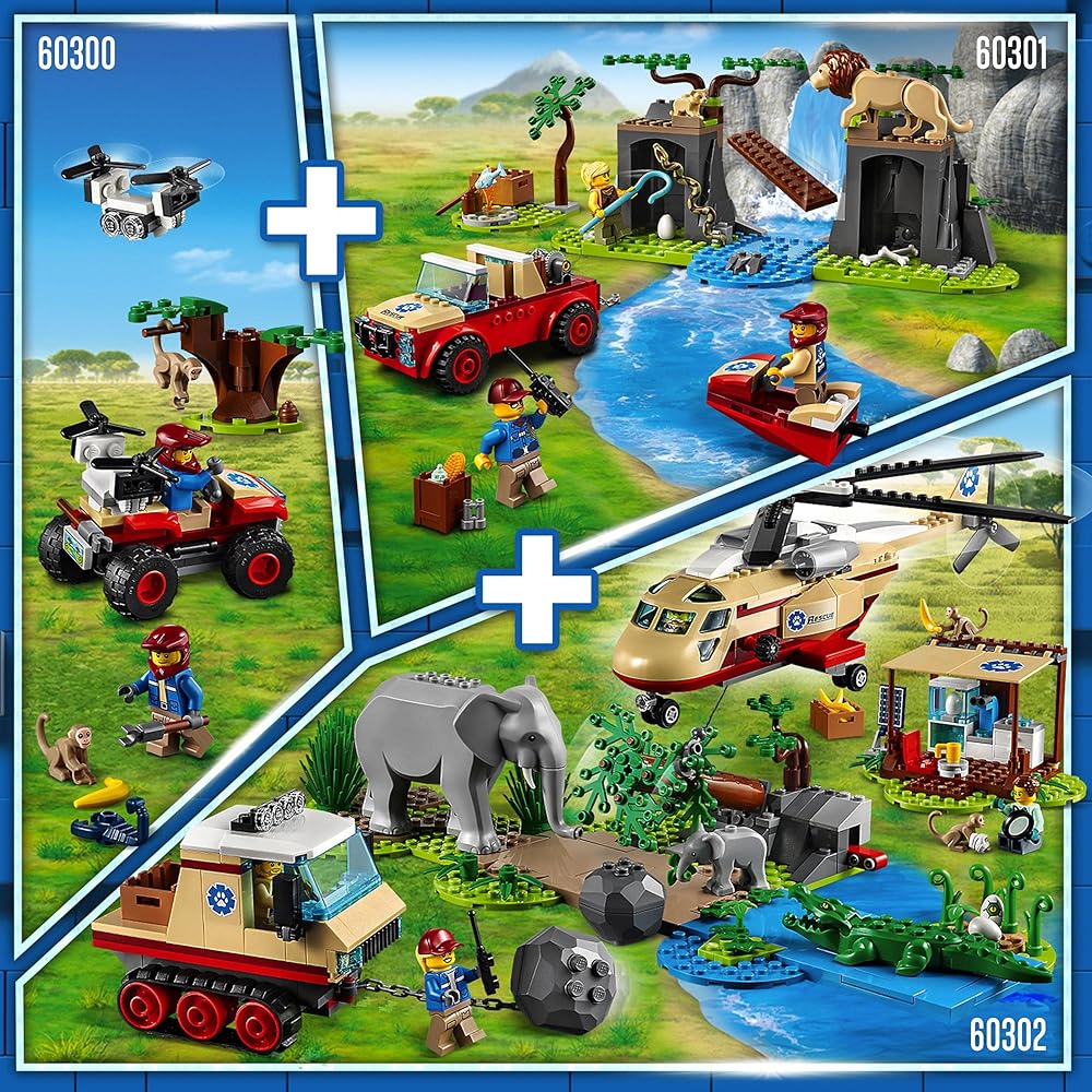 LEGO City Animal Rescue 60302 Toy Building Blocks Vehicle for Kids 6 Years and Up