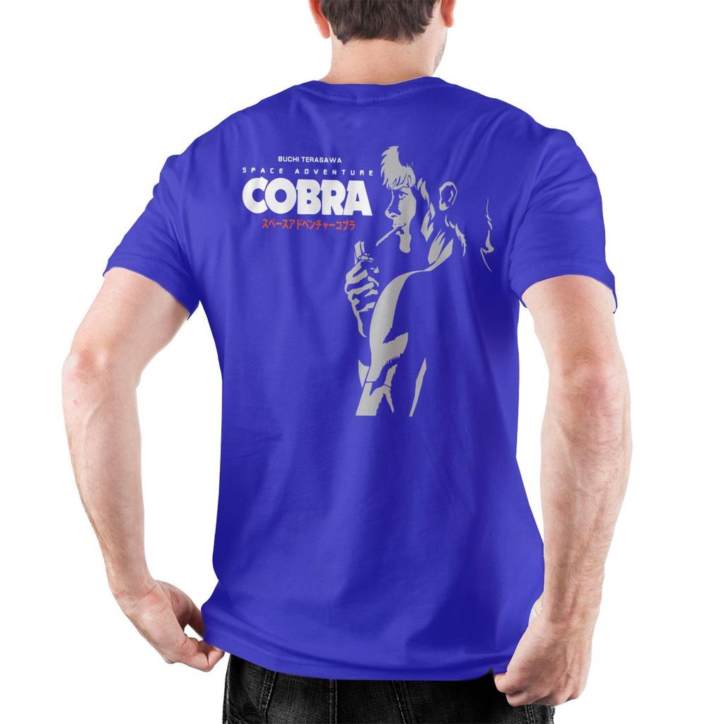 Футболки Space Adventure Cobra Мужские из чистого хлопка Винтажная футболка Круглый вырез Аниме Ретро Футболка Короткий рукав Топы Большой размер