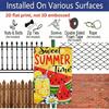 2D Flat, Vintage Summer Metal Wall Plaque - Lemonade & Watermelon Slices with Sweet Summer Time Text - 8x12 Inch Retro Aluminium Sign for Home, Cafe