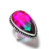 Bi-Color Tourmaline Gemstone 925 Sterling Silver Gift Jewelry Ring Size 6