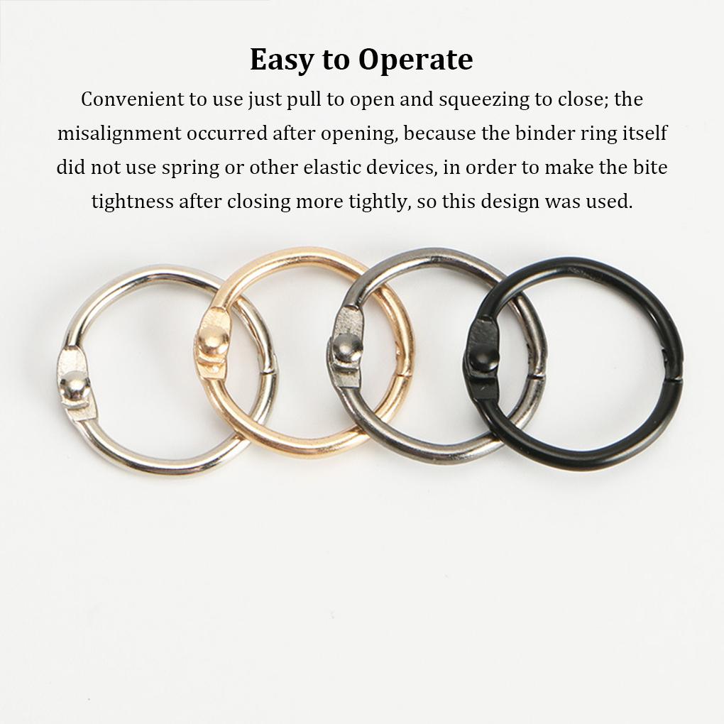 50 шт., металлические переплетные кольца, альбомы, обручи для книг с отрывными листами для домашнего блокнота, карты, скрапбукинга, офисного переплета