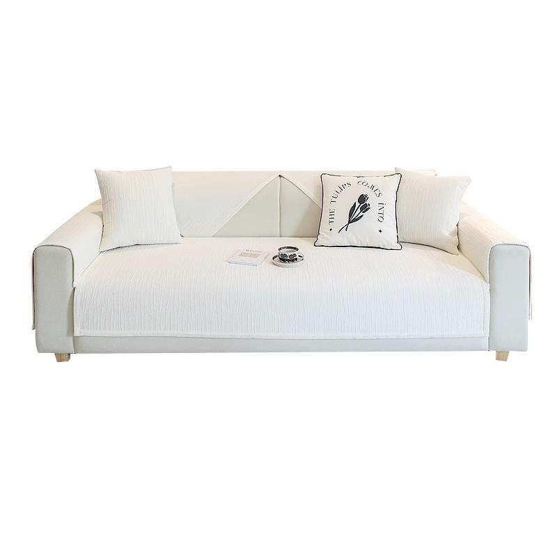 Французская кремовая ветровая диванная подушка Универсальная для всех сезонов Новая нескользящая подушка для сиденья Премиальная кожаная чехол-накидка для дивана